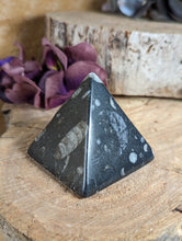 Load image into Gallery viewer, Limestone with Goniatite Pyramid - Small
