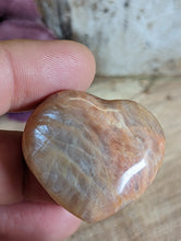 Load image into Gallery viewer, Mini Peach Moonstone Hearts