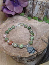 Load image into Gallery viewer, Unakite Tree of Life Bracelet