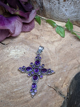 Load image into Gallery viewer, Amethyst Cross Necklace