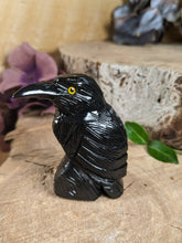 Load image into Gallery viewer, Black Obsidian Raven