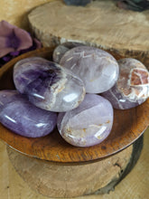 Load image into Gallery viewer, Chevron Amethyst Palm Stone