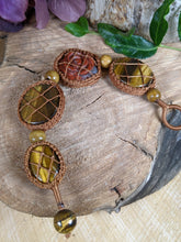 Load image into Gallery viewer, Mahogany Obsidian, Picture Jasper, & Tiger's Eye Necklace Set - Vintage