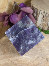 Load image into Gallery viewer, Lepidolite with Pink Tourmaline Standing Cube (Unicorn Stone)