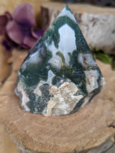 Load image into Gallery viewer, Moss Agate Point, Semi-Polished