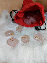 Load image into Gallery viewer, Elder Futhark Rune Set - Rose Quartz