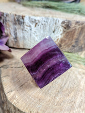 Load image into Gallery viewer, Rainbow Fluorite Standing Cube - Small