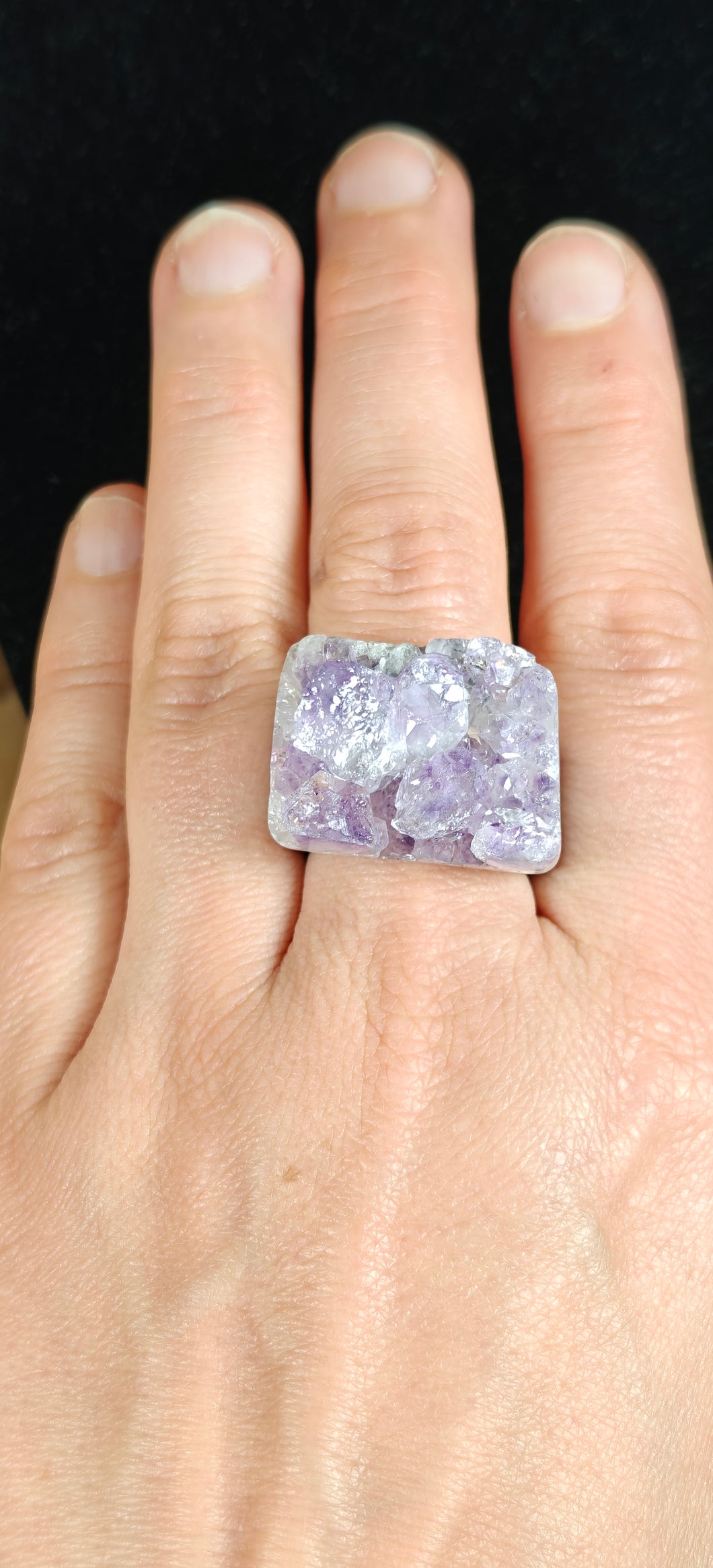 Amethyst Cluster Ring