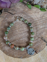Load image into Gallery viewer, Unakite Tree of Life Bracelet
