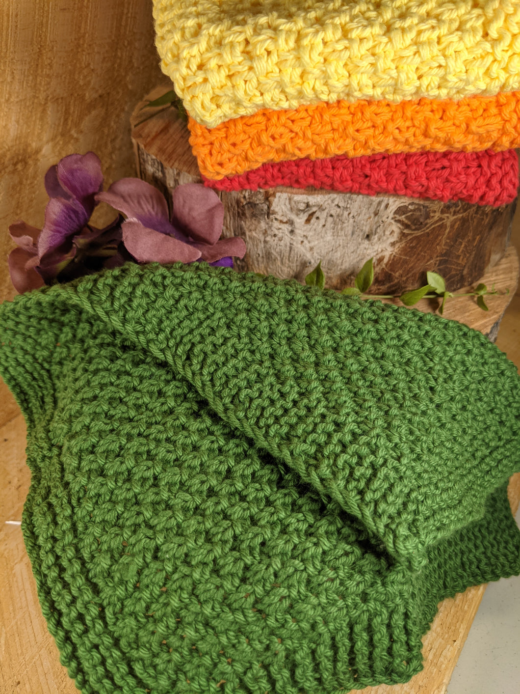 Knitted Washcloth (multiple options)