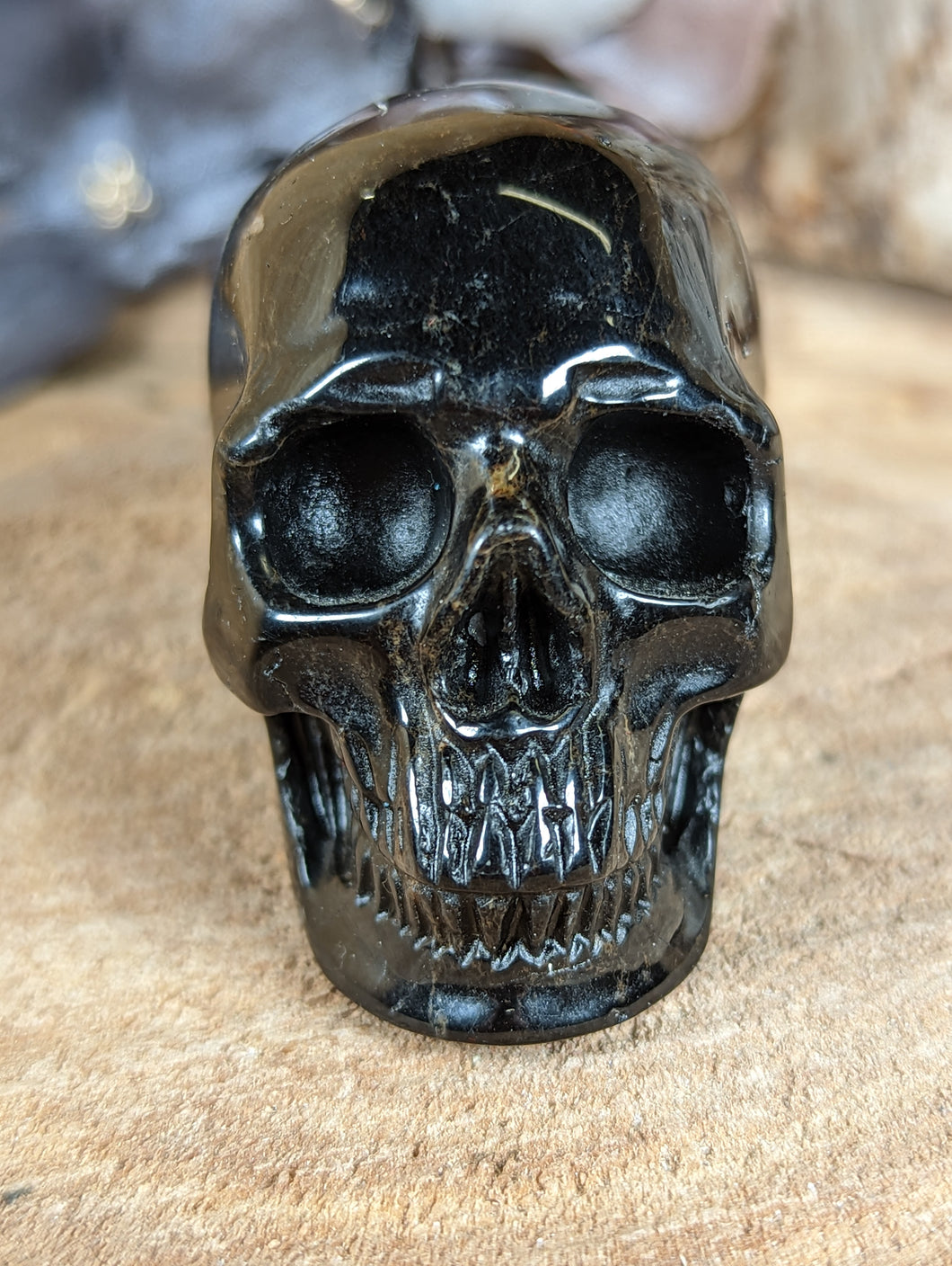 Black Tourmaline Skull