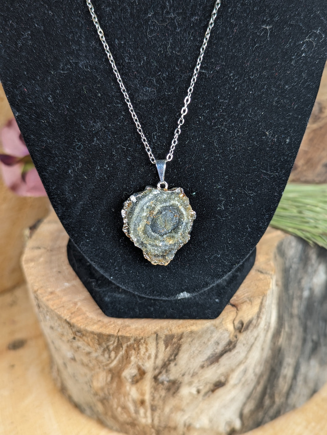 Chalcedony Rose Necklace